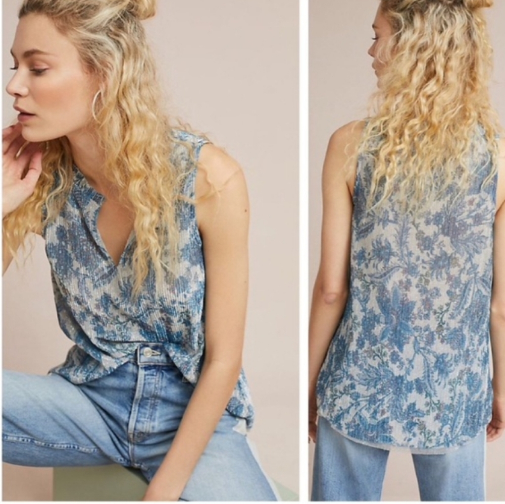ANTHROPOLOGIE Vanessa Virginia Sleeveless Top!